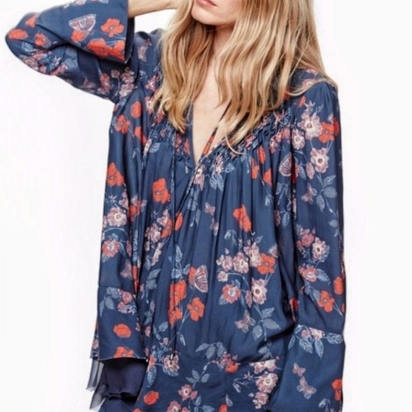 Free People | Flowy floral Tunic‎ Top s - Picture 3 of 16